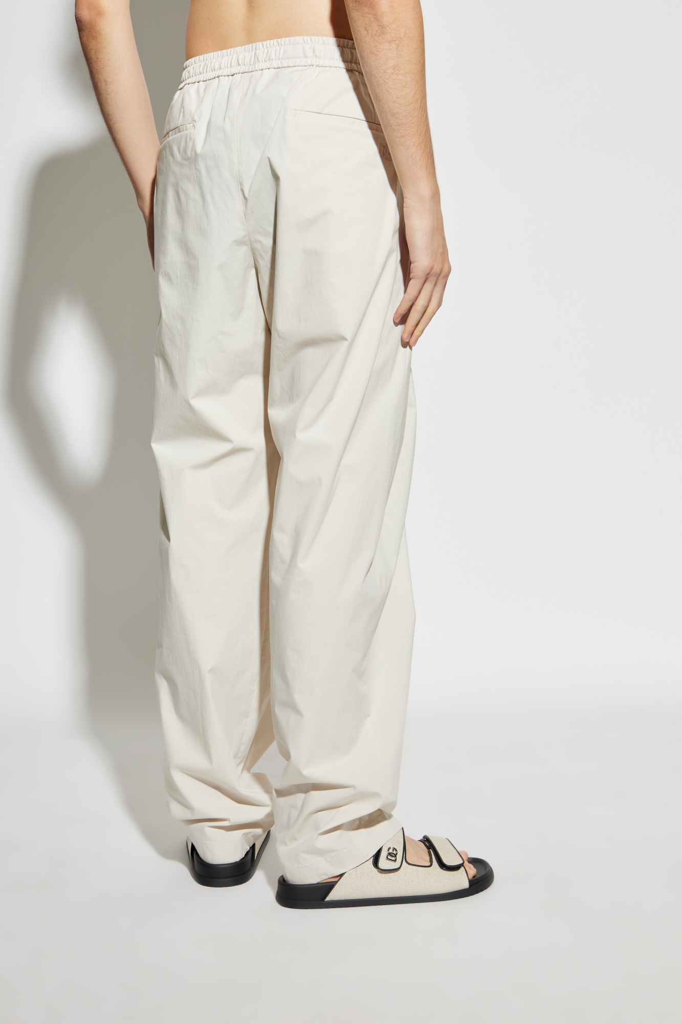 【関税&送料込】Givenchy White Pleated Cotton Trousers 関税&送料込】Givenchy White Pleated Cotton Trousers